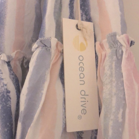 NWT [Ocean Drive] Tie-Dye Ruffled Short Skirt - Elastic Waist - Women's Size M - Picture 6 of 9